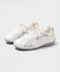 Elegant Mesh Bow Sneakers